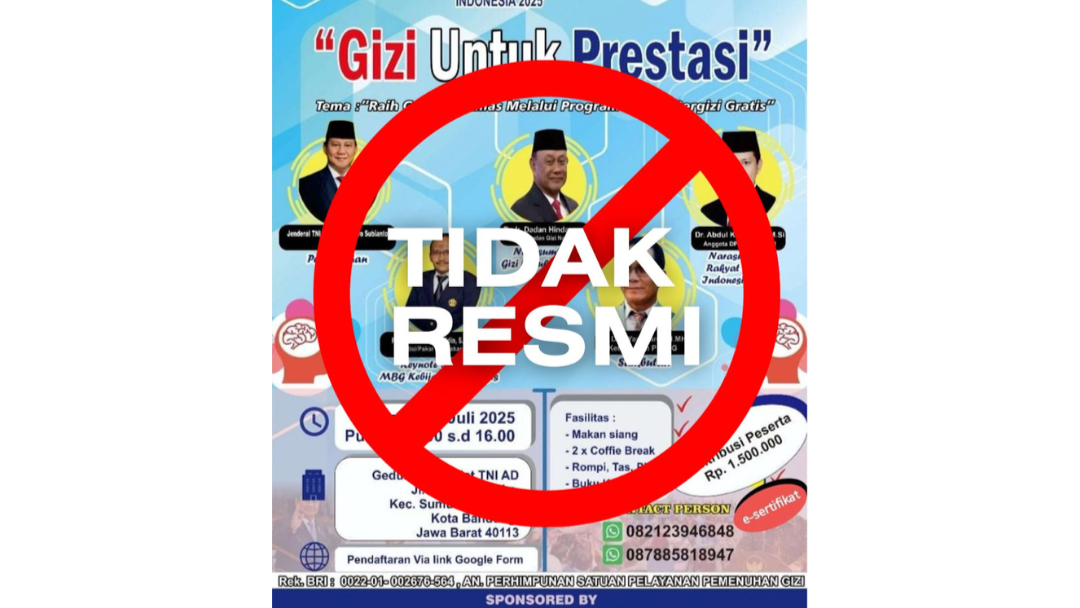 BGN Tegaskan Kegiatan Deklarasi dan Seminar PSPPG di Bandung Bukan Kegiatan Resmi